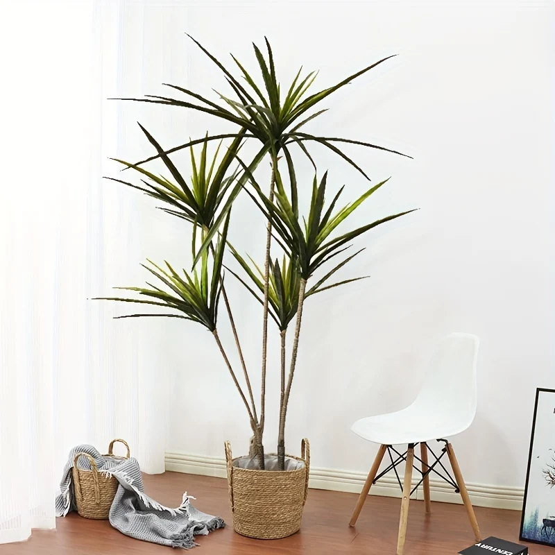Artificial Dracaena Plant, 90cm/120cm Tropical Tree, Faux Palm Leaves Cycas for Home Office Decor, Plastic, Floor Standing, No Container, Ideal for Wedding, Engagement, Christmas, Halloween, Easter, Thanksgiving, Valentine'S