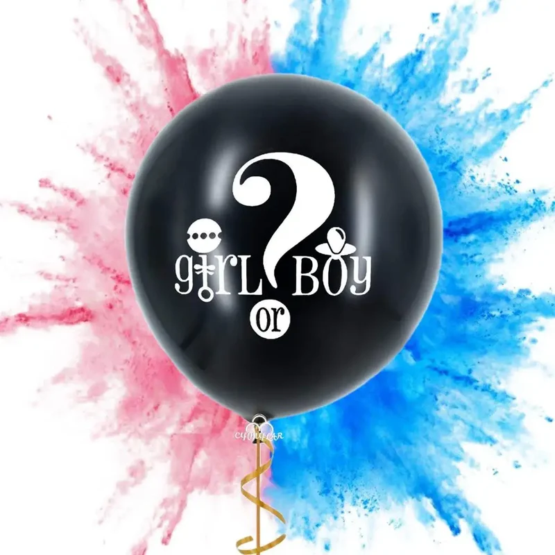 QAKGL Hot Sale Gender Reveal Balloon 36inch Boy or Girl Balloon He or She Latex Balloon for Gender Party Decoration