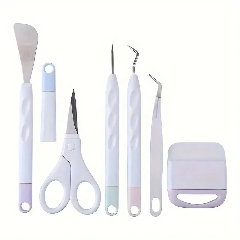KM Vinyl Weeding Tool Set for Engraving Paper Cutting Scrapbooking Notebooks Featuring Durable Paper Scissors 6 Piece Set Kit