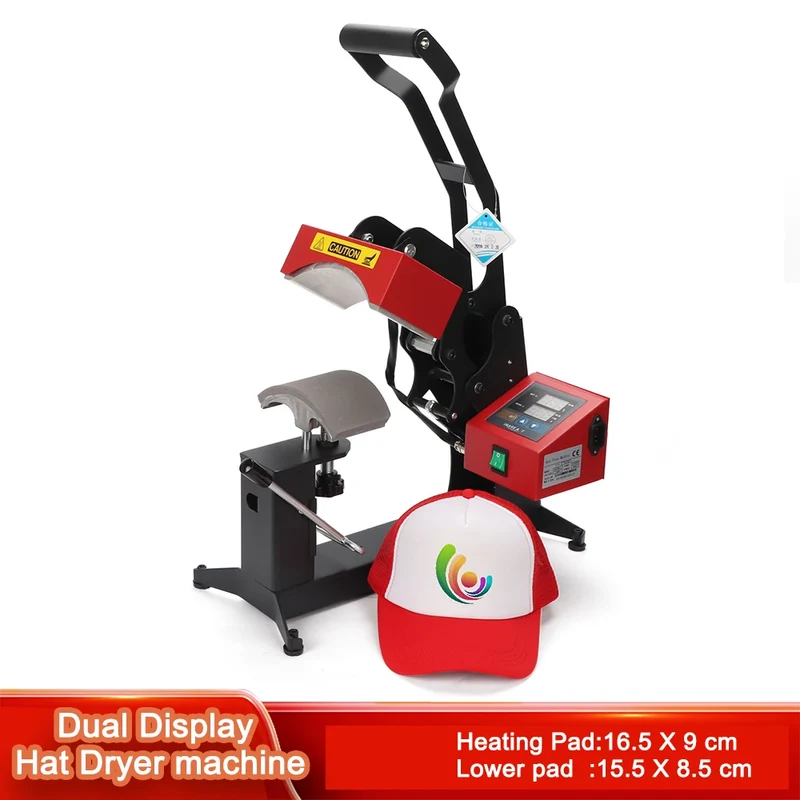 Universal Hat Heat Press machine for Cap Curve Plate | 110V/220V Silicone Heating Pad | Compatible with Mug Hat Press