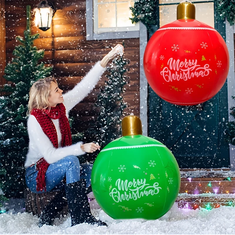 1pc Vibrant Inflatable Christmas Balloon - Party Supplies Decorations for Festive Scenery, Birthday Party, Rich and Colorful Tree Decoration, Joyful Eve Accessories, Easy to Inflate and Deflate, Durable and Reusable