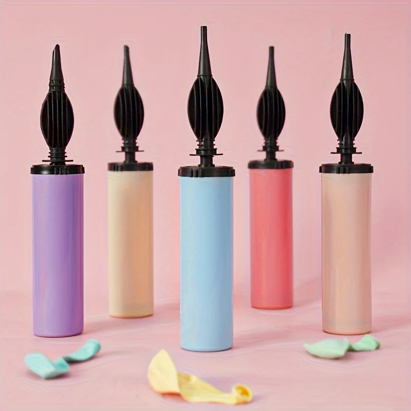 [1/2/3pcs Portable Balloon Pump] 1/2/3pcs Colorful Balloon Pump, Portable Handheld Air Blower, PVC Material, Manual Operation, No Power Required, for Sports & Outdoor Activities, Assorted Colors, Perfect for Valentine'S Day,