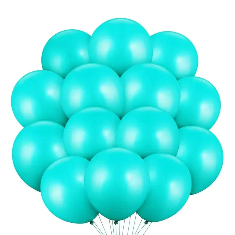 48pcs Latex Balloon Turquoise Teal Aqua Blue Balloons for Wedding Bridal Baby Shower Birthday Party Decorations Supplies