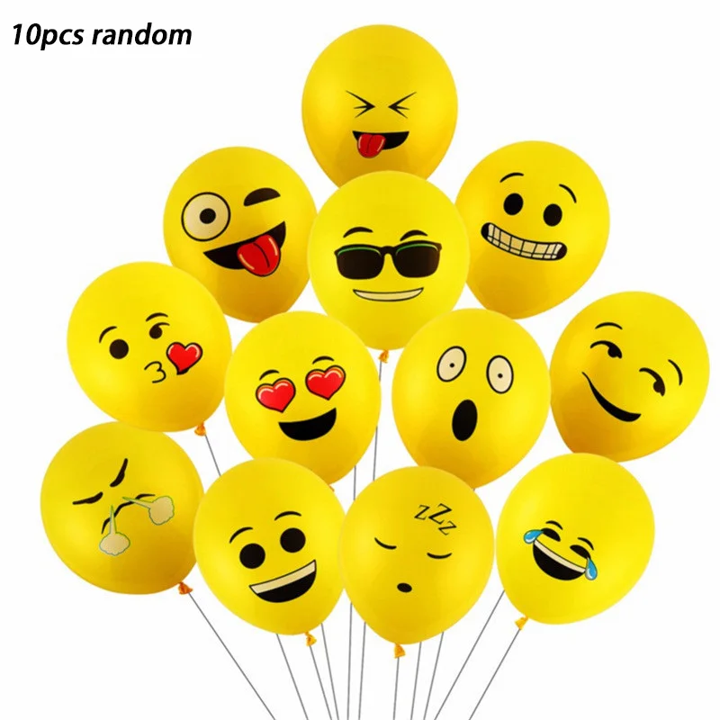10/30 pcs 12 inch yellow mixed color latex balloon set