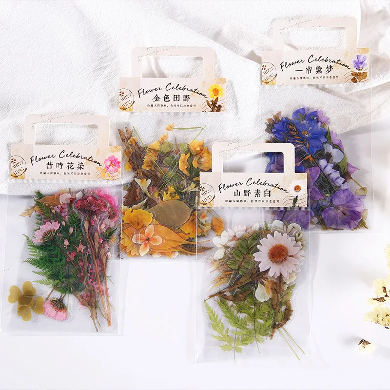 40 Pcs/pack Pretty Flower Series PET Stickers Waterproof Scrapbook Netbook Sticker Student Favor Factory Directly