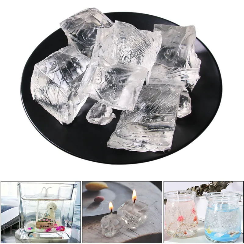 500g/1000g Jelly Wax Diy Candle Making Material Transparent Wax Raw Material Crystal Wax Smokeless