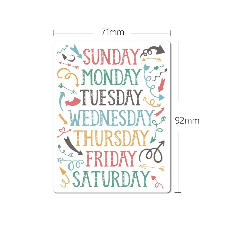 Weekly Planner Stickers Kiss Cut Stickers in Sheet for Decorative Scrapbook Daily Planner Kit Sticker Sheet
