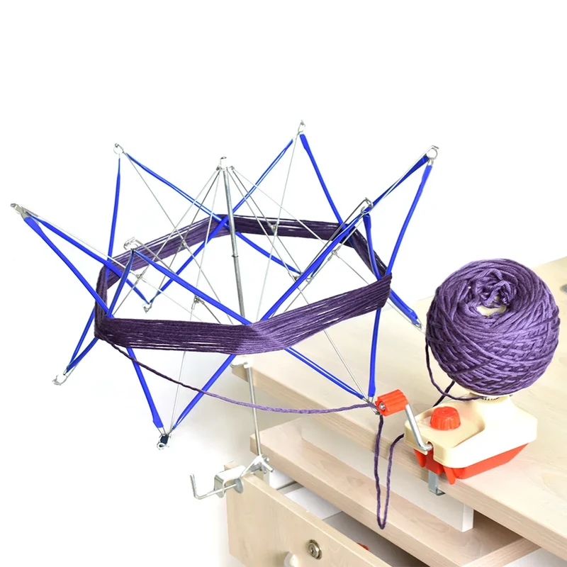 Yarn Winding Machine Umbrella Brace Wool Winder Holder Practical Portable Hand Operated Convenient Multi-function for Household