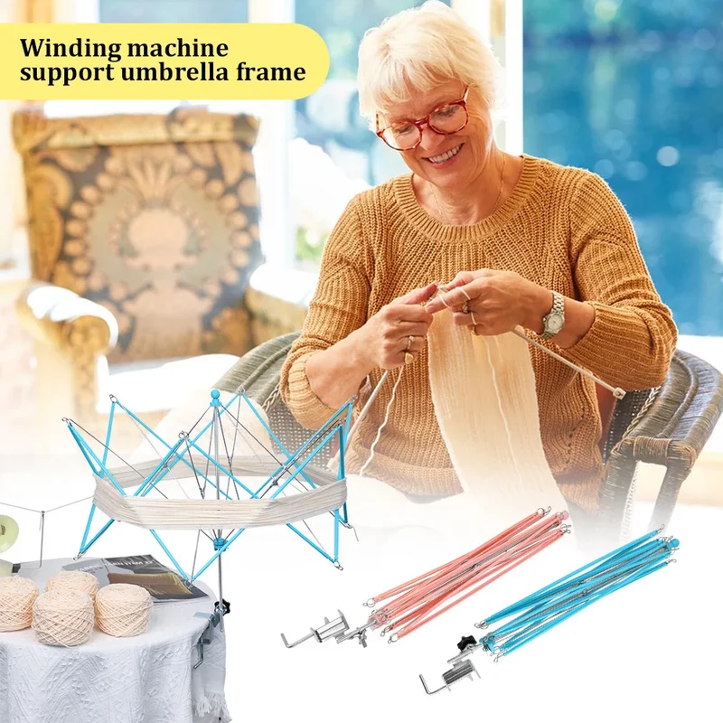 Umbrella Shape Swift Yarn Thread Fiber String Wool Winder Holder Hand Knitting Craft Tools For Patchwork DIY Accessories