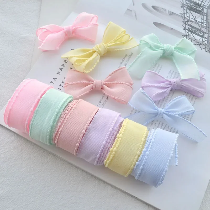 New 25MM DIY Handmade Belt Colorful Ribbon Material For Self-Made Bow Hairpin Hair Rope Accessories Spring Season