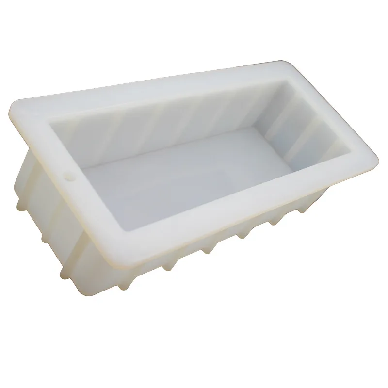 1.5L Silicone Soap Mould Rectangular Toast Loaf Mold With Wooden Box Homemade Form Soap Making Tool Supplies Cake Tool