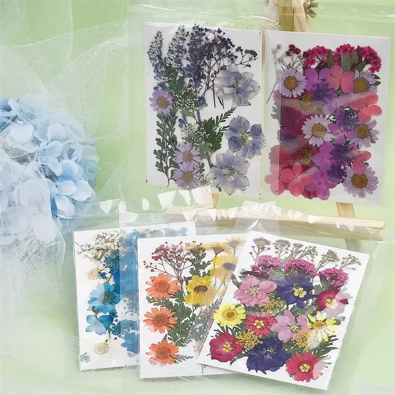 24 Styles Dried Flowers Epoxy Resin Mold Fillings DIY Nail Art Pressed Flower Home Decor Scrapbooking Handicraft Making Material