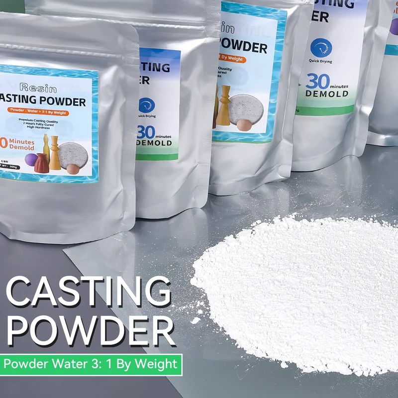 300/500/1000g Gypsum Powder High Density White DIY Gypsum Doll Casting Cement Clay Craft Handmade Production Handicraft Material