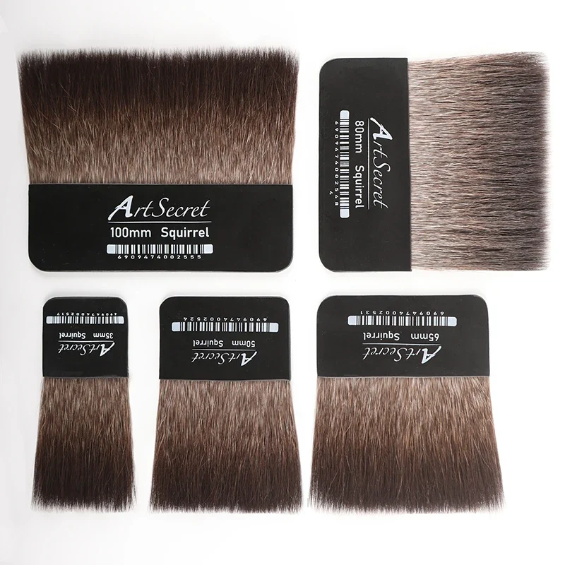 Artsecret Squirrel Hair Flat Paint Brush Golden Foil Paper Art Brush for Arts Painting Gilding Crafting Decoration