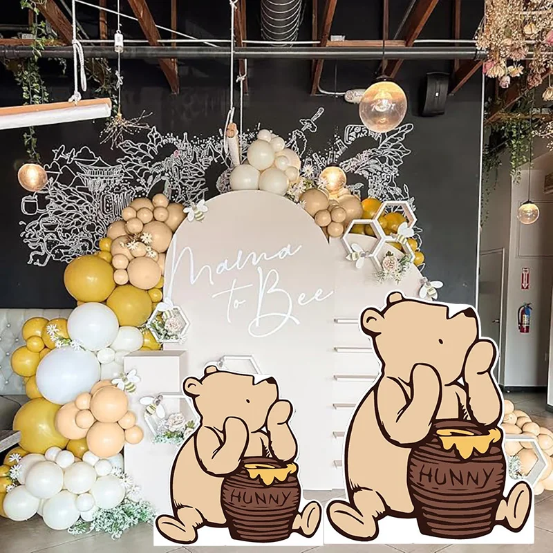18/24/36inch Honey Bear Cutouts Cute Brown Teddy Bear KT Board DIY for Baby Shower Birthday Party Wedding Decor Backdrop