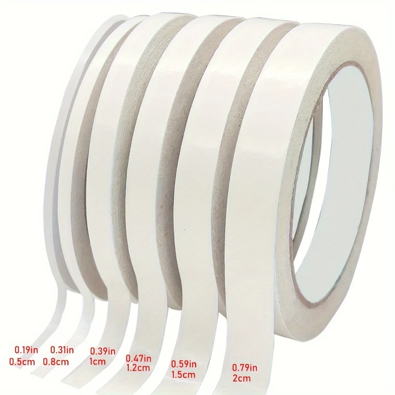 6 Rolls Double-Sided Tape for Art, Scrapbook, Card Making, Gift Wrapping, DIY, Office & Home Supplies School Supplies