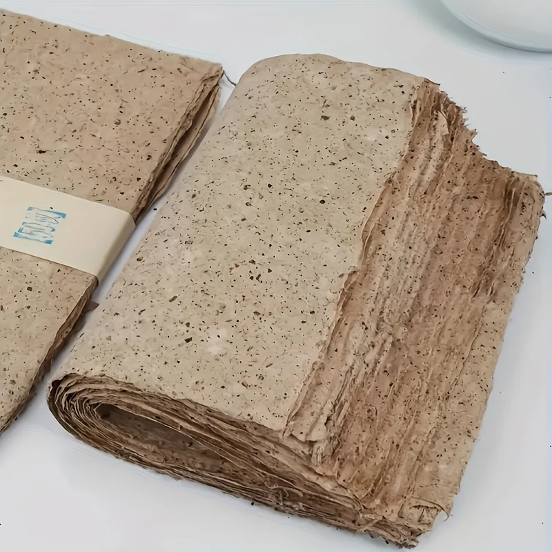 50pcs Mulberry Paper Handmade Scrapbook Painting and Cutting Paper for Painting, Old Paper Special Calligraphy Paper