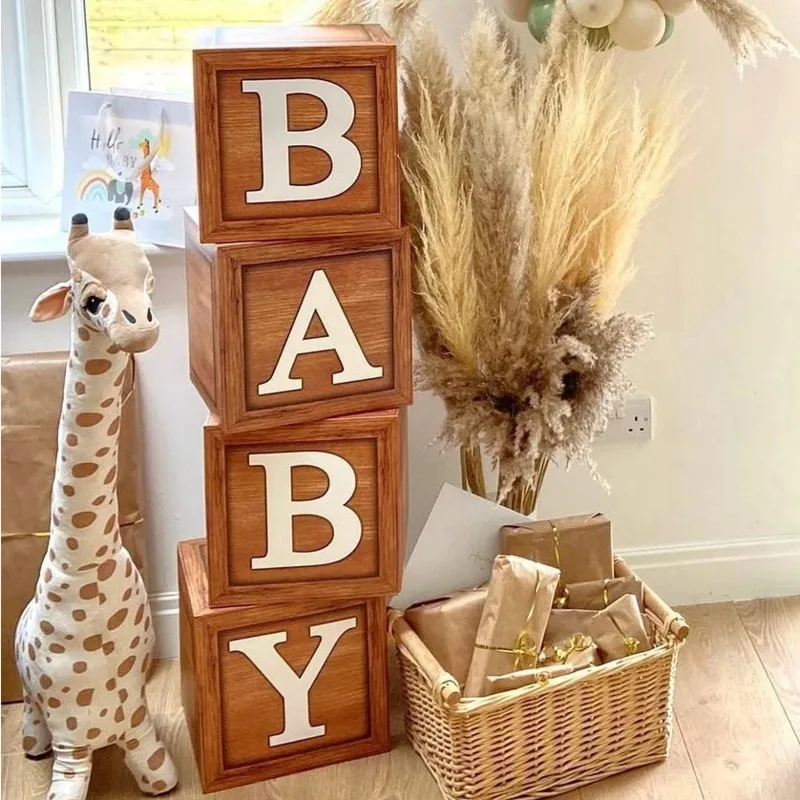 Baby Shower Decoration Balloon Box Boy Girl One Year Frist One 1st Birthday Party Docor Kids Gender Reveal Decor Photography