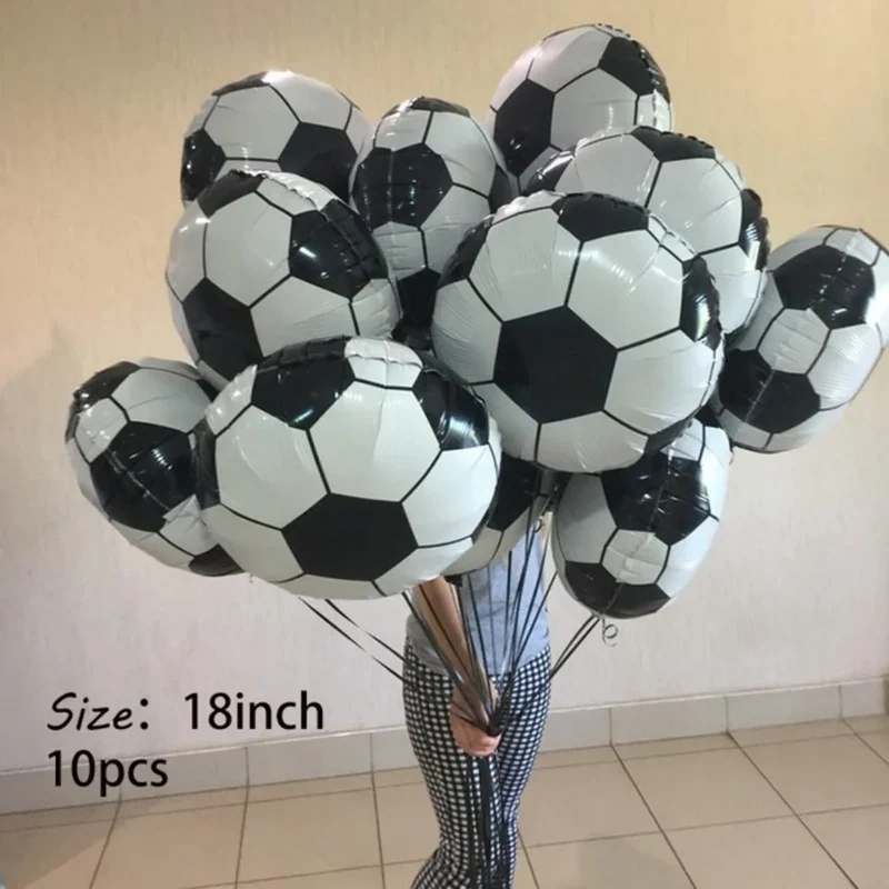 10pcs Soccer Ball Balloons Decorations for Party Big Balloons Sports Themed Birthday Party Supplies Baby Shower For Boys