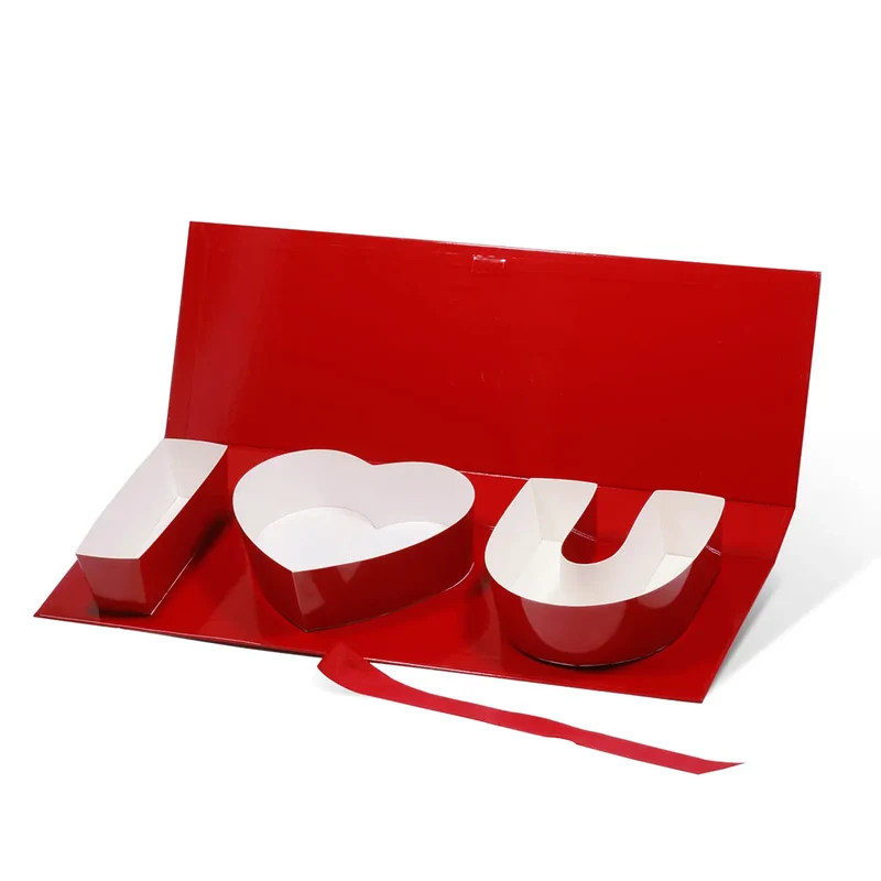 Creative Fillable I Love U Letter Shaped Gift Box I Heart You Valentine's Day Wrapping Boxes