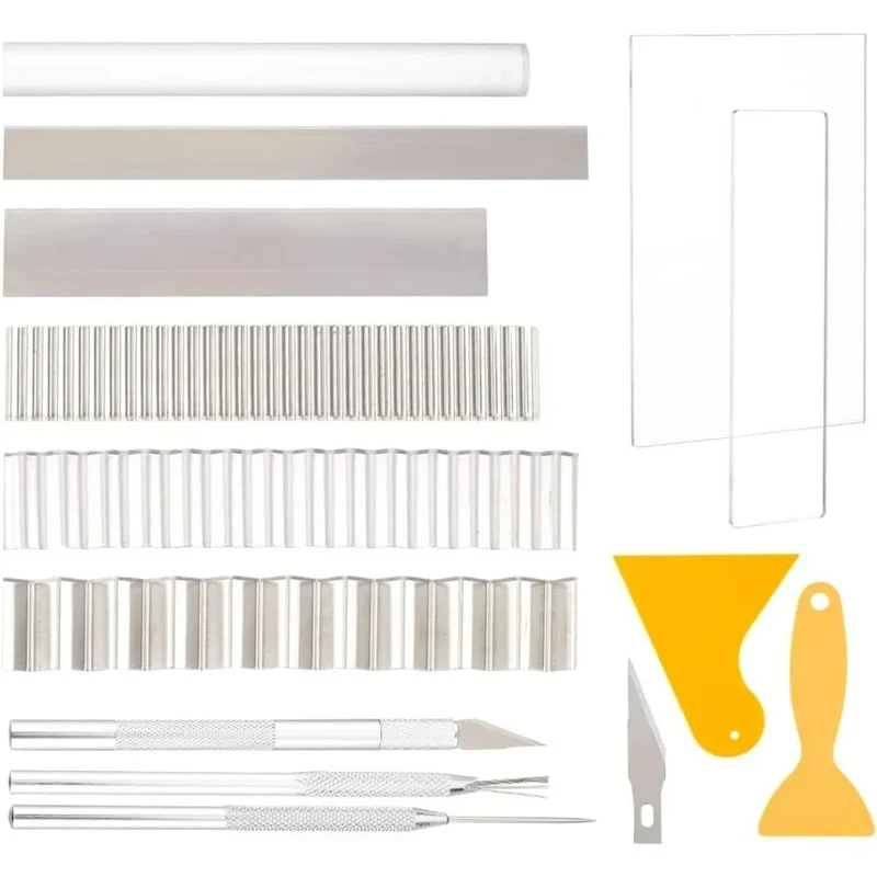 Clay Craft Tools Sets for Beginners Expert Art Crafts Clay Tools Kit with Stainless Steel Clay Tool Set and Triangle Plastic