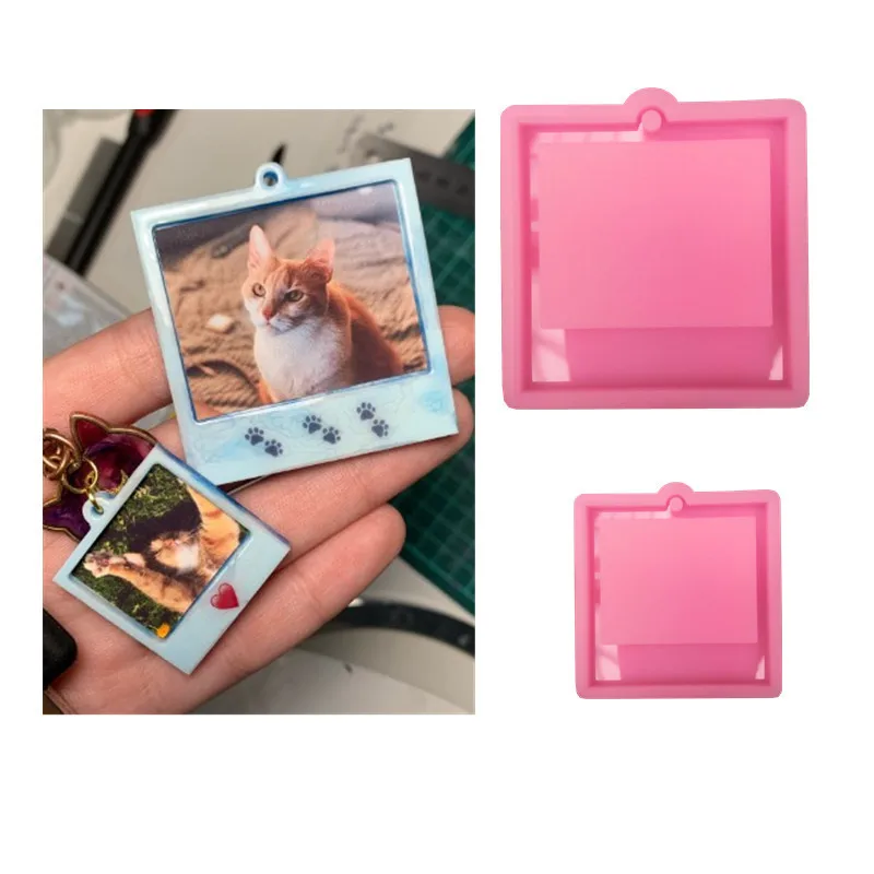 Photo Frame Epoxy Resin Mold Keychains Charms Pendant Silicone Mould For DIY Epoxy Resin Molds Crafts Jewelry Making Accessories