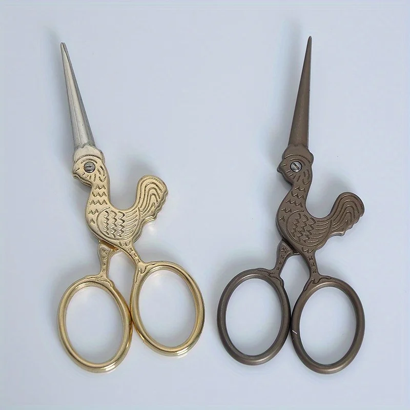 1PC Stitch Needlework Fancywork Fancy Tailor Chicken Cross Thrum Thread Embroidary Vintage Sewing Scissor Trim Cut Craft