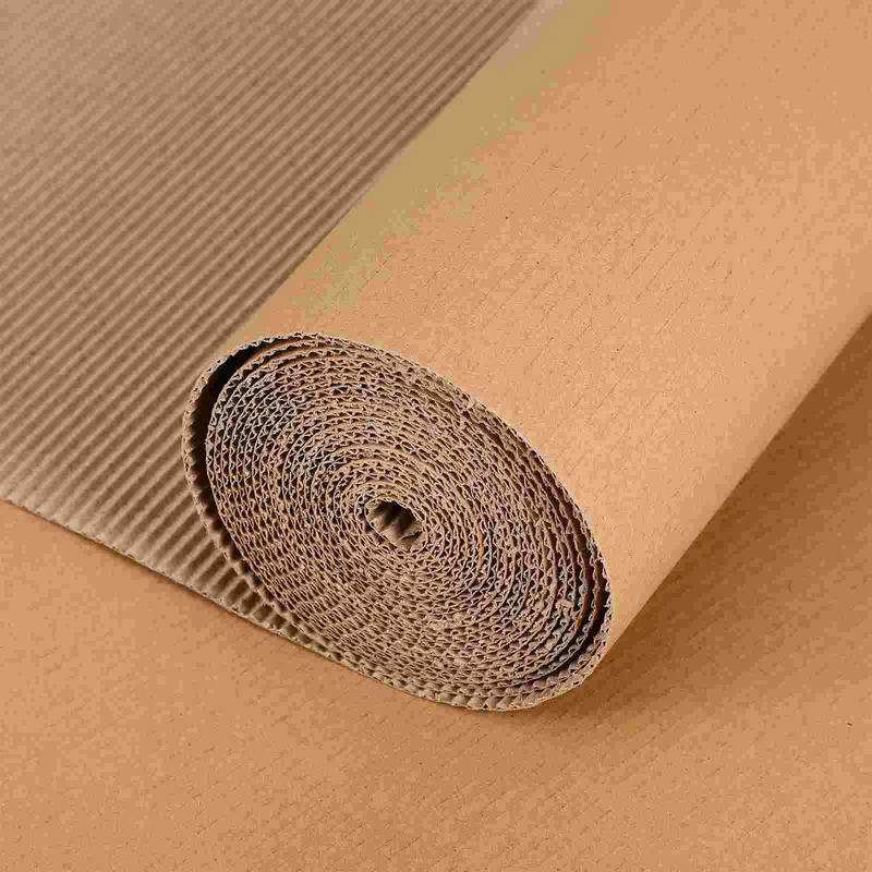 12 Single Sided Beige Kraft Paper Corrugated Cardboard Roll Wrapping Materials Gift Boxes Diy Sheets Mailing Inserts Packaging