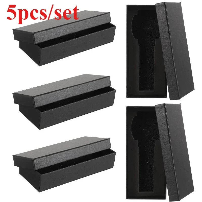 5pcs Sponge Gift Packaging Box Jewelry Paper Boxes Gift Cases with Rectangle Container Watch Box