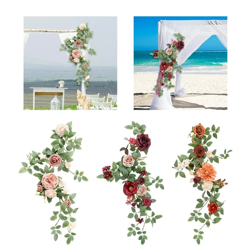 Artificial Flower Swag Flower Arrangement Wedding Arch Flower Silk Flower for Ceremony Front Door Backdrop Arbor Decoration